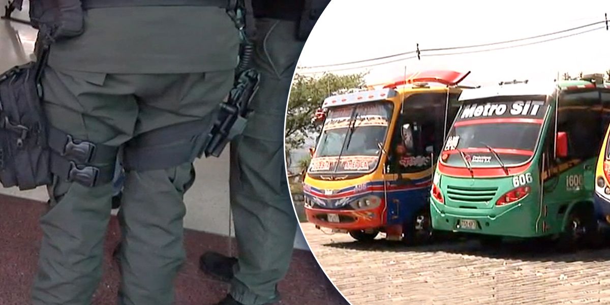 Policías se infiltrarán en buses de Medellín para combatir extorsionistas