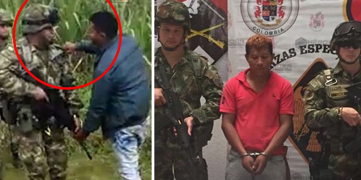 Capturan a indígena que amenazó con machete a un soldado en Cauca