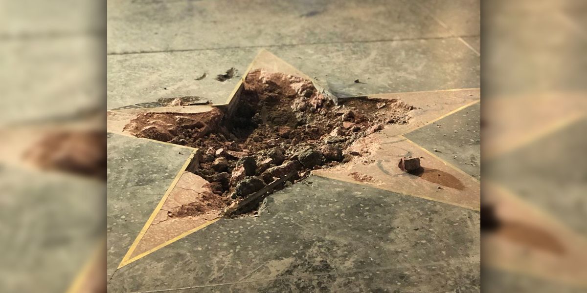 Destrozan de nuevo la estrella de Trump en el Paseo de la Fama de Hollywood