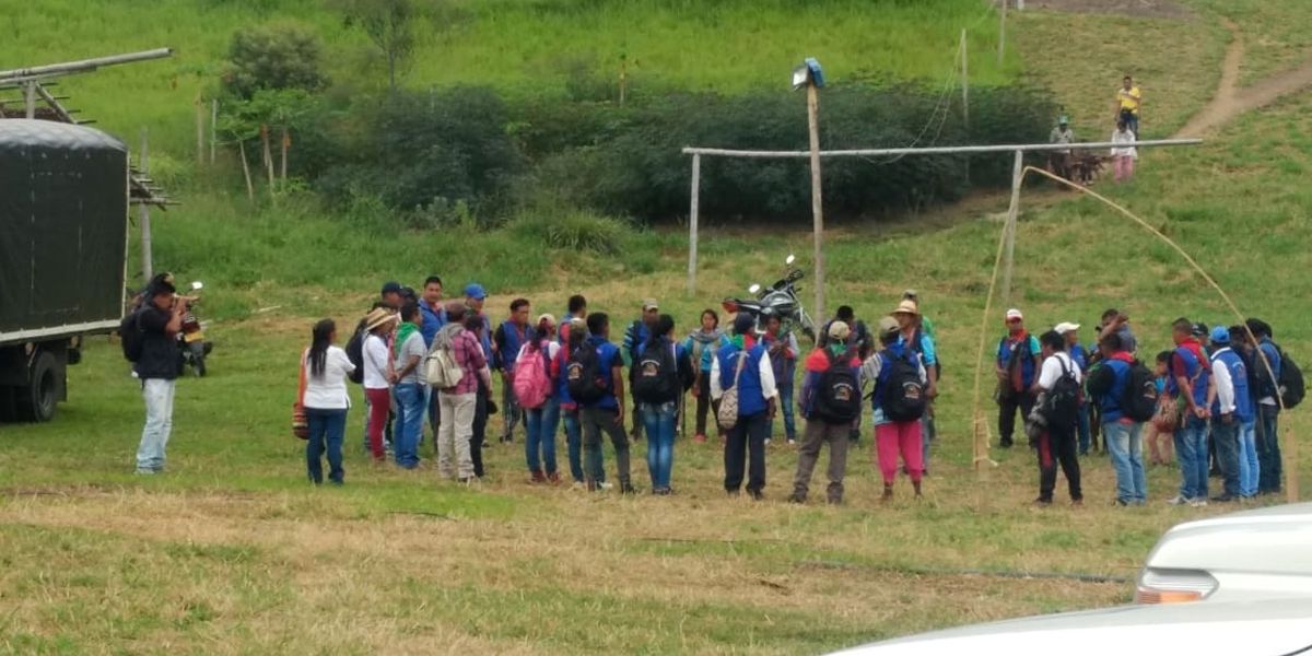 Indígenas juzgan a dos integrantes del ELN en Corinto, Cauca