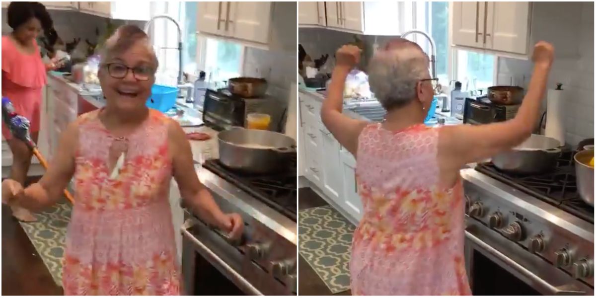 Video: el baile de esta abuelita mientras cocina de seguro te sacará una sonrisa