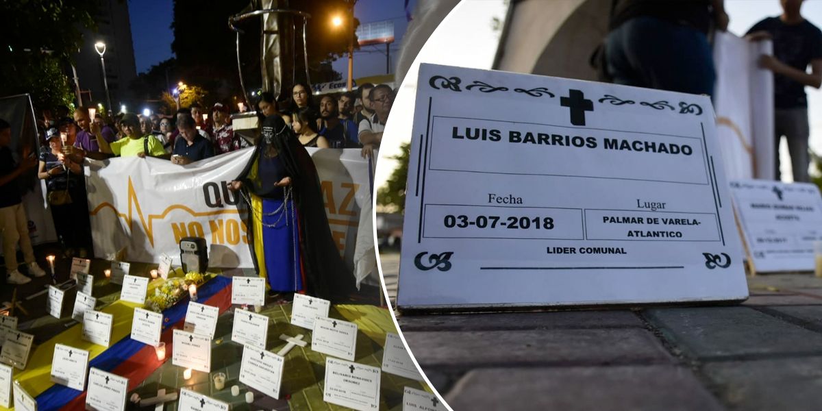 Con una velatón, Barranquilla recordó a líderes sociales asesinados