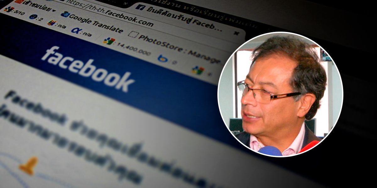 Petro denuncia que Facebook lo censura tras cerrarle su página en la red social