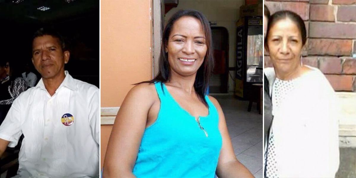 En las últimas 24 horas han sido asesinados tres reconocidos líderes sociales