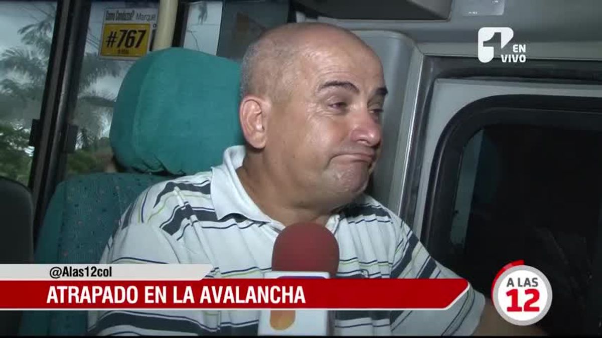 Impresionante relato del conductor que quedó atrapado durante la avalancha en San Gil