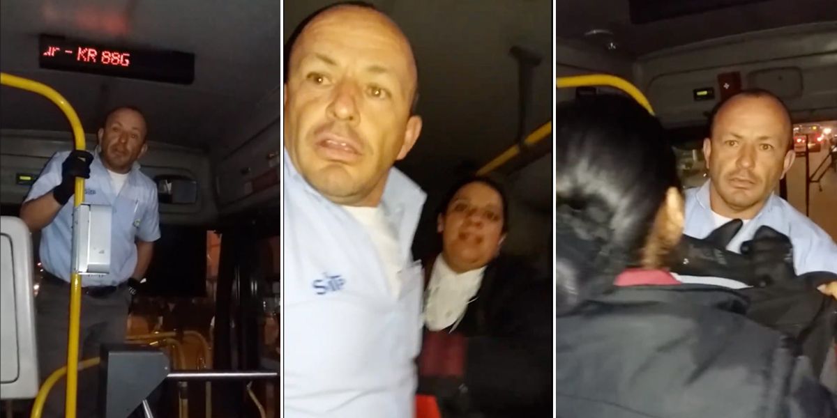 Retiran de su cargo a conductor de SITP que agredió verbalmente a pasajero y su hija