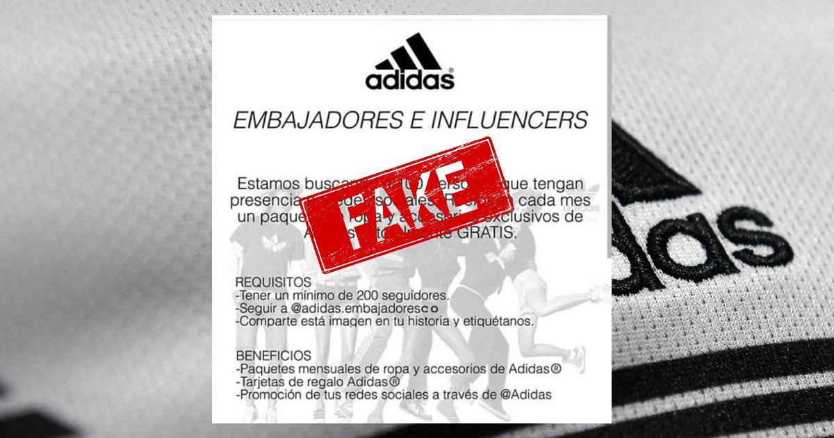 “Adidas embajadores”: una estafa en la que están cayendo miles de personas en Instagram