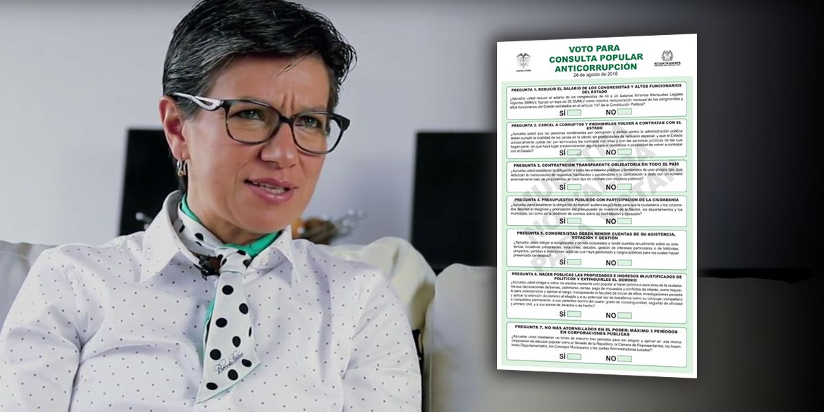 Claudia López impugna los resultados de la consulta anticorrupción