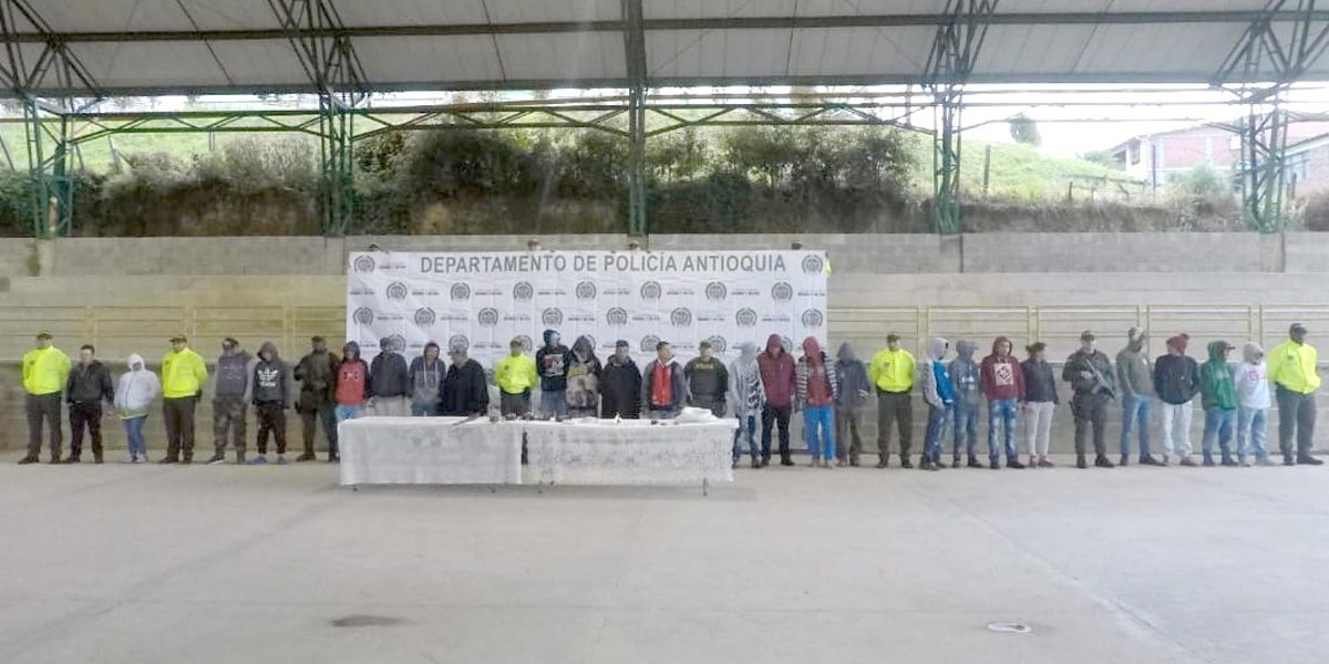 Capturan a 25 presuntos integrantes del ‘Clan del Golfo’ en Antioquia