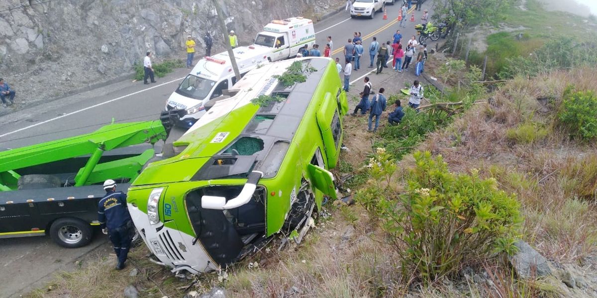 Muere segunda víctima del accidente de bus en La Chorquina, Antioquia