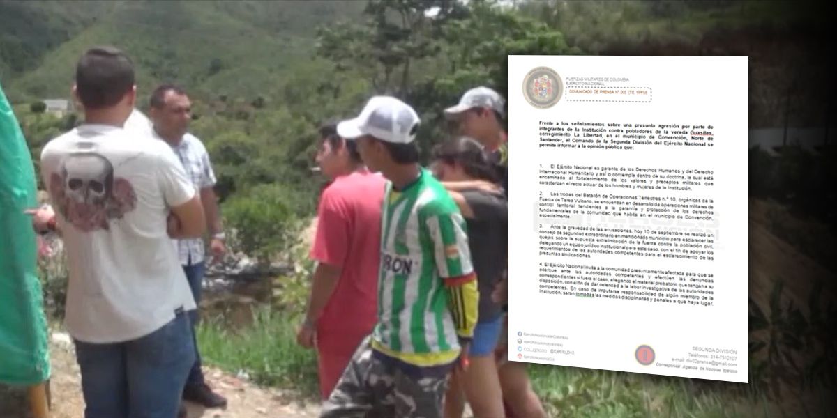 Ejército asigna comisión para investigar denuncias de campesinos sobre supuestas torturas en Catatumbo