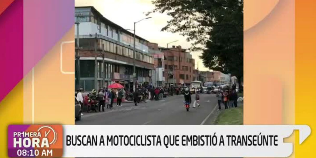 motociclista atropelló transeunte en Bogota