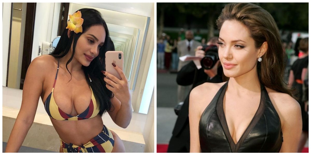 Andrea Valdiri imitó un famoso desnudo de Angelina Jolie