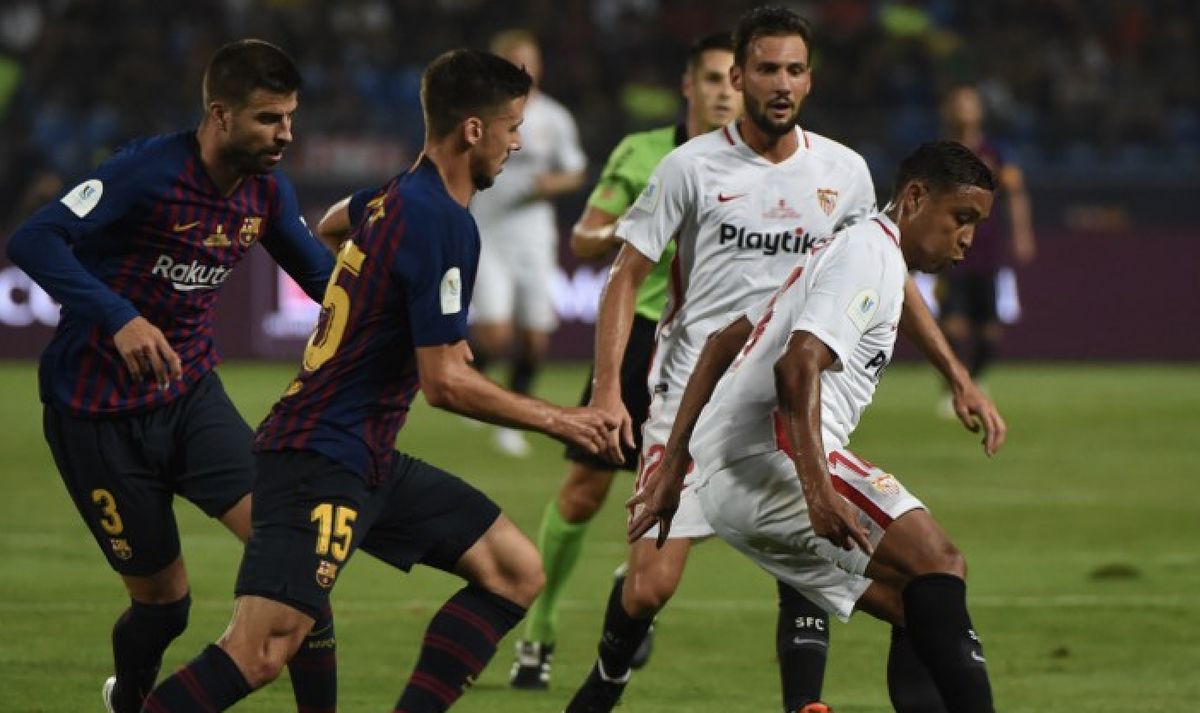 Muriel marcó un golazo en la derrota del Sevilla ante Barcelona