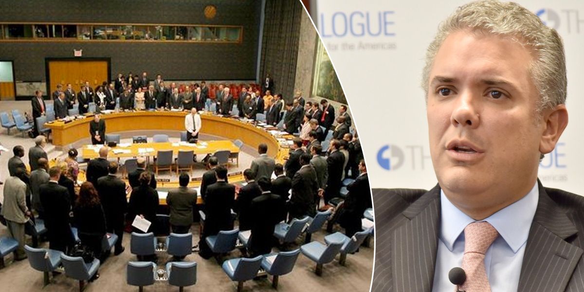 Consejo de Seguridad de ONU reafirma compromiso de trabajar con Gobierno Duque