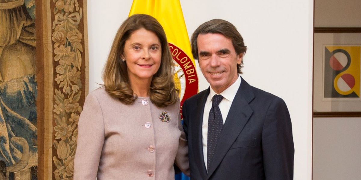 Marta Lucía Ramírez se reunió con el expresidente español José María Aznar