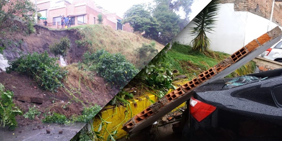 Lluvias en Pasto causan colapso de un muro y otras afectaciones