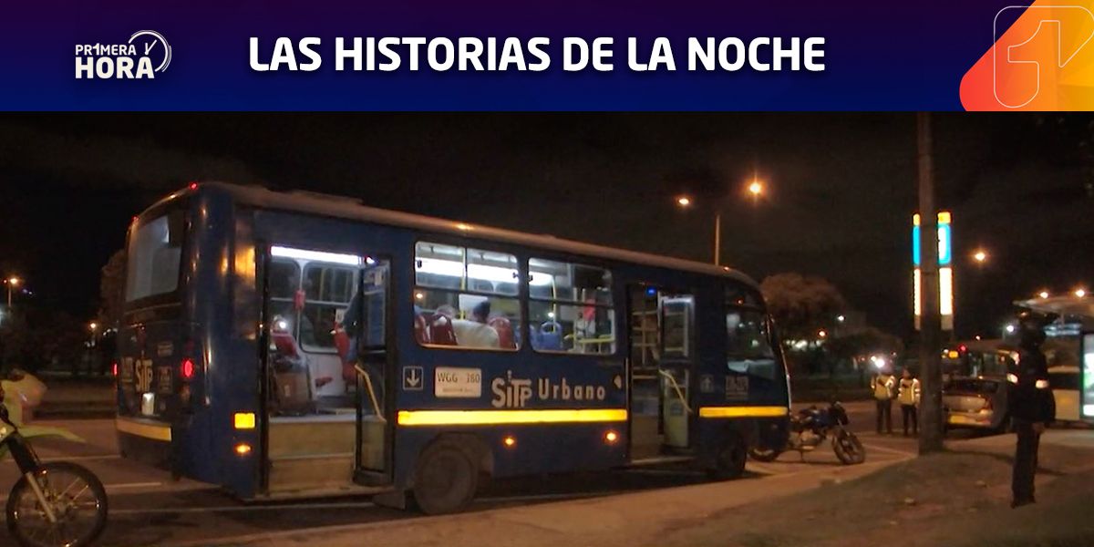 Asalto masivo a bus del SITP en la avenida carrera 68 con calle 26 de Bogotá