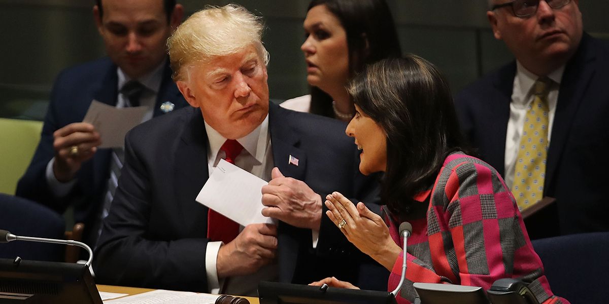 Trump confirma renuncia de embajadora de EE.UU. ante la ONU, Nikki Haley