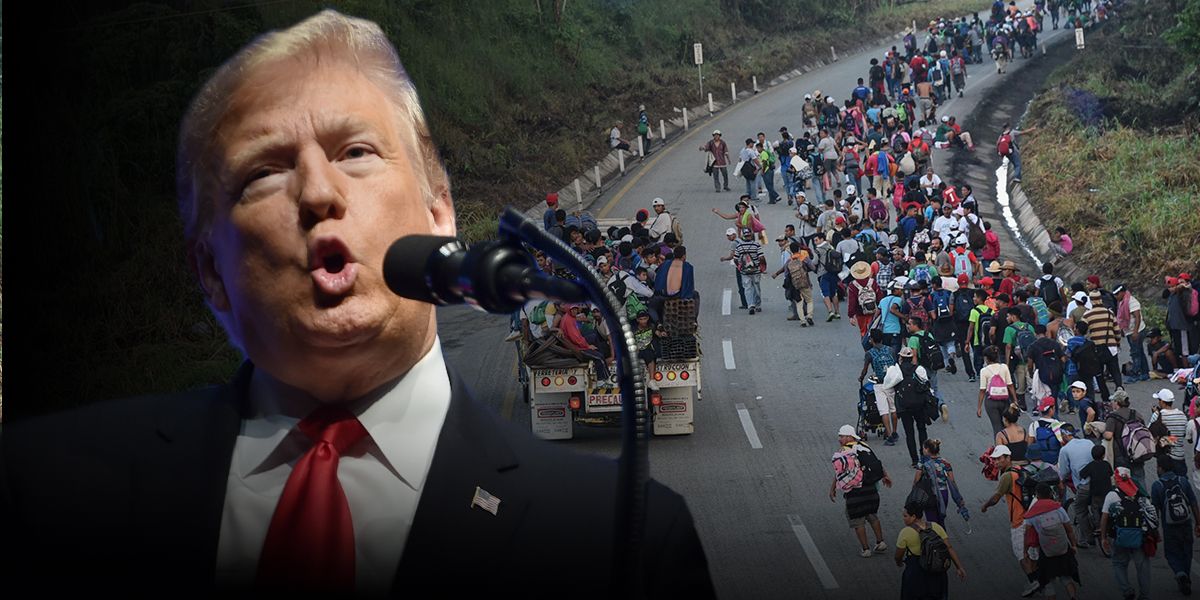 Trump advierte a caravana migrante que Fuerzas Armadas los ‘están esperando’
