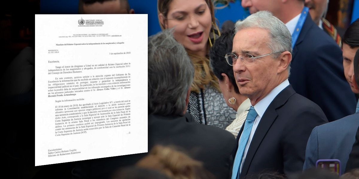 Relator de la ONU expresa preocupación por trámite en proceso contra Álvaro Uribe