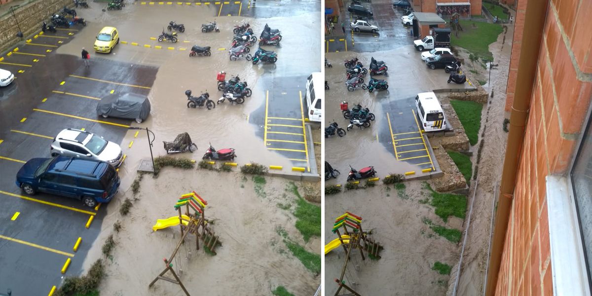 Fuertes lluvias generan emergencias en conjuntos residenciales del sur de Bogotá