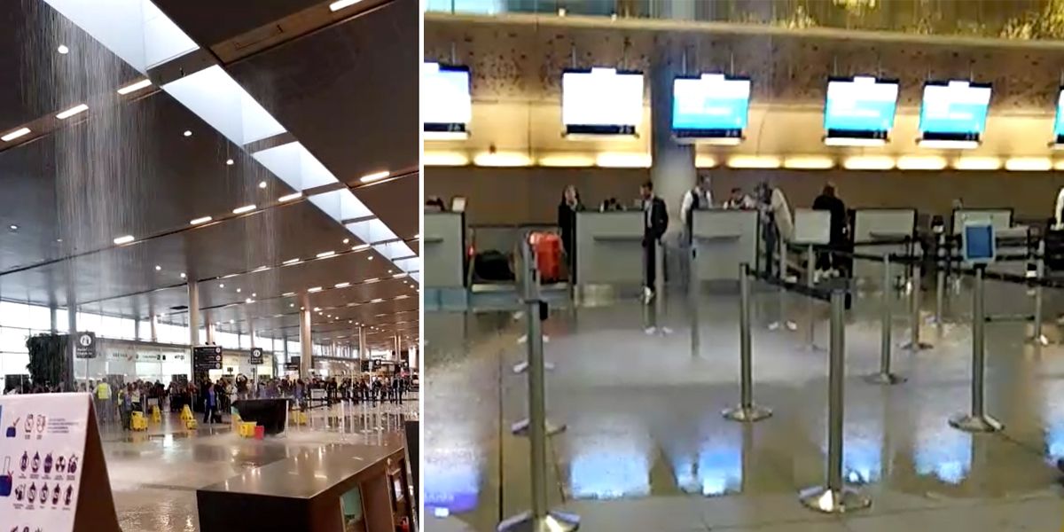 Tras fuertes lluvias, aeropuerto El Dorado presenta graves inundaciones