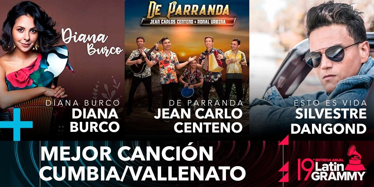 Estos son todos los nominados en la categoría ‘Mejor álbum de cumbia / vallenato’