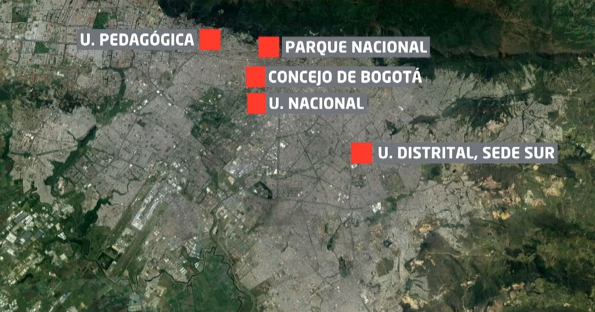Estos serán los recorridos de las marchas en Bogotá