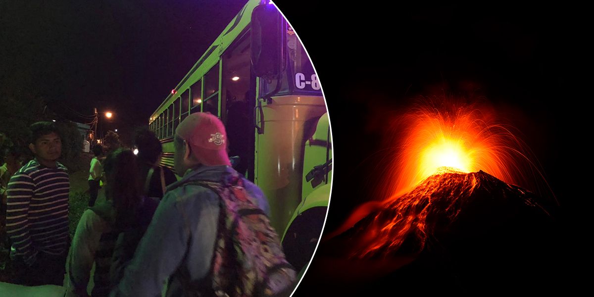 Alerta roja: inicia evacuación por erupción del volcán de Fuego en Guatemala