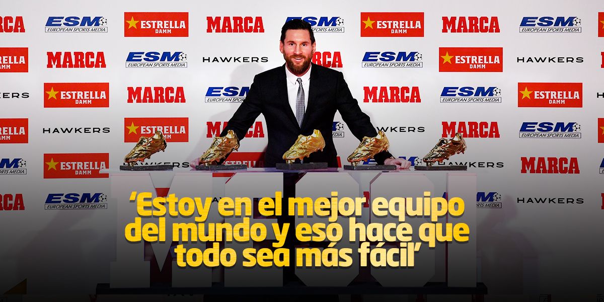 Messi recibe su quinta Bota de Oro, el único jugador en conseguirlo