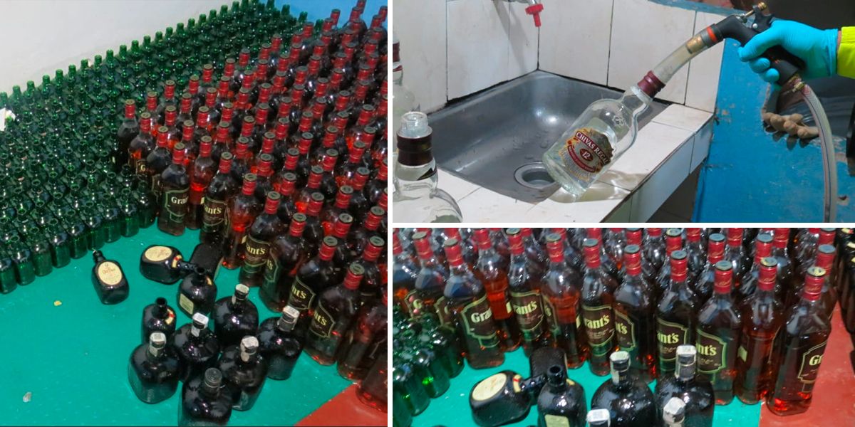 Incautan más de 3500 botellas de whisky adulterado listo para comercializar en Cundinamarca