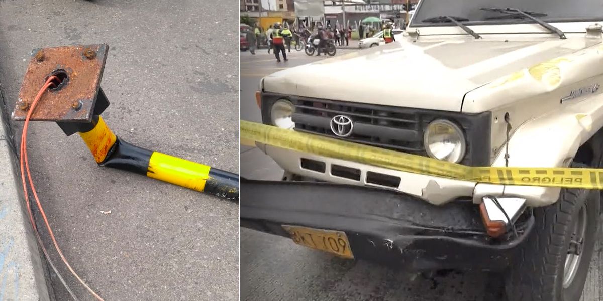 Cuatro peatones heridos y uno muerto deja embestida de vehículo blindado en Bogotá