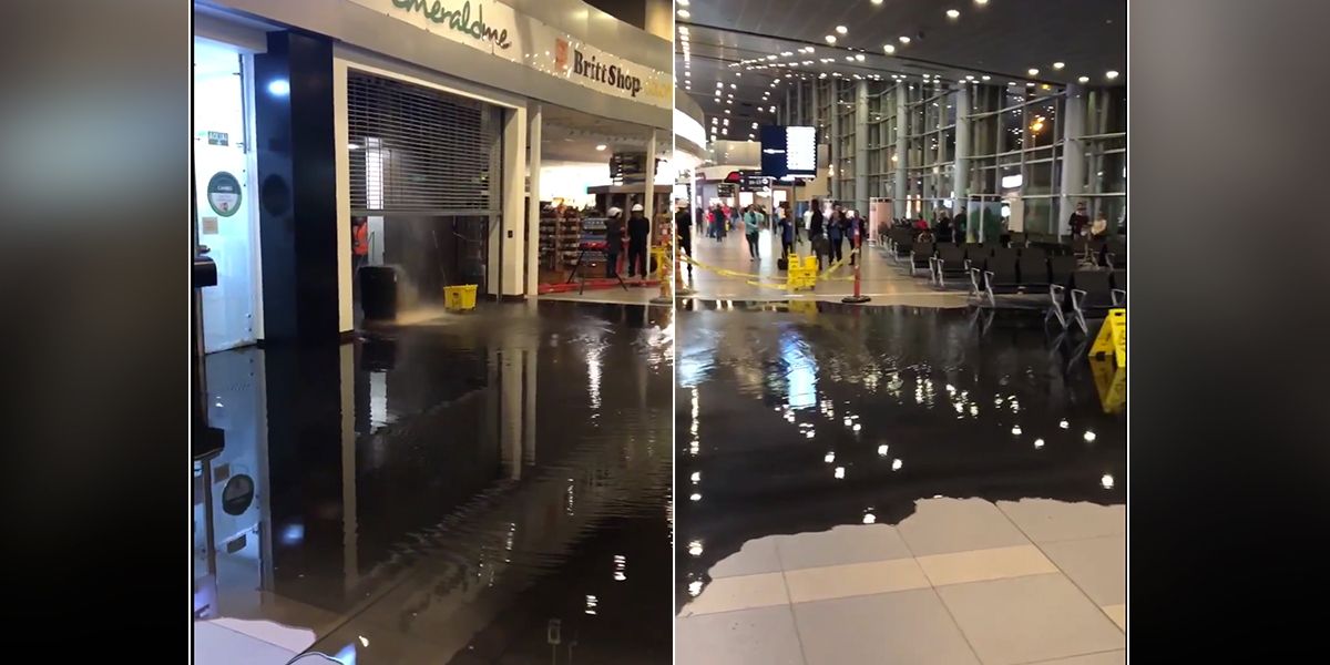 Por tubos rotos, vuelve a inundarse el aeropuerto El Dorado