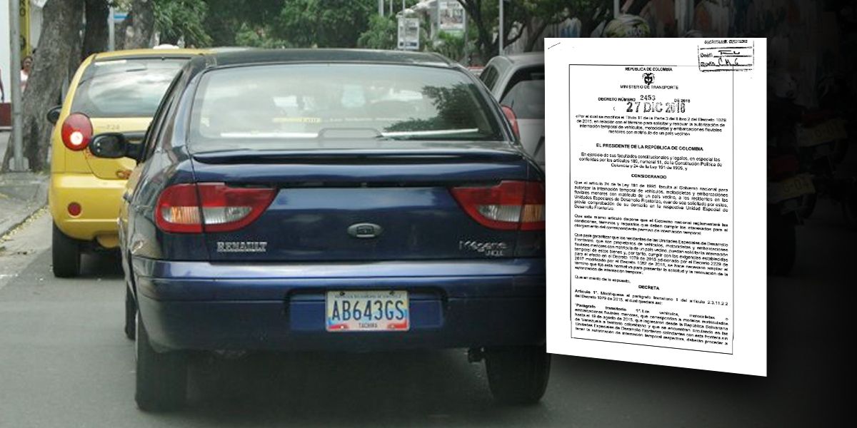 Duque firma decreto que amplía plazo para internación temporal de vehículos venezolanos