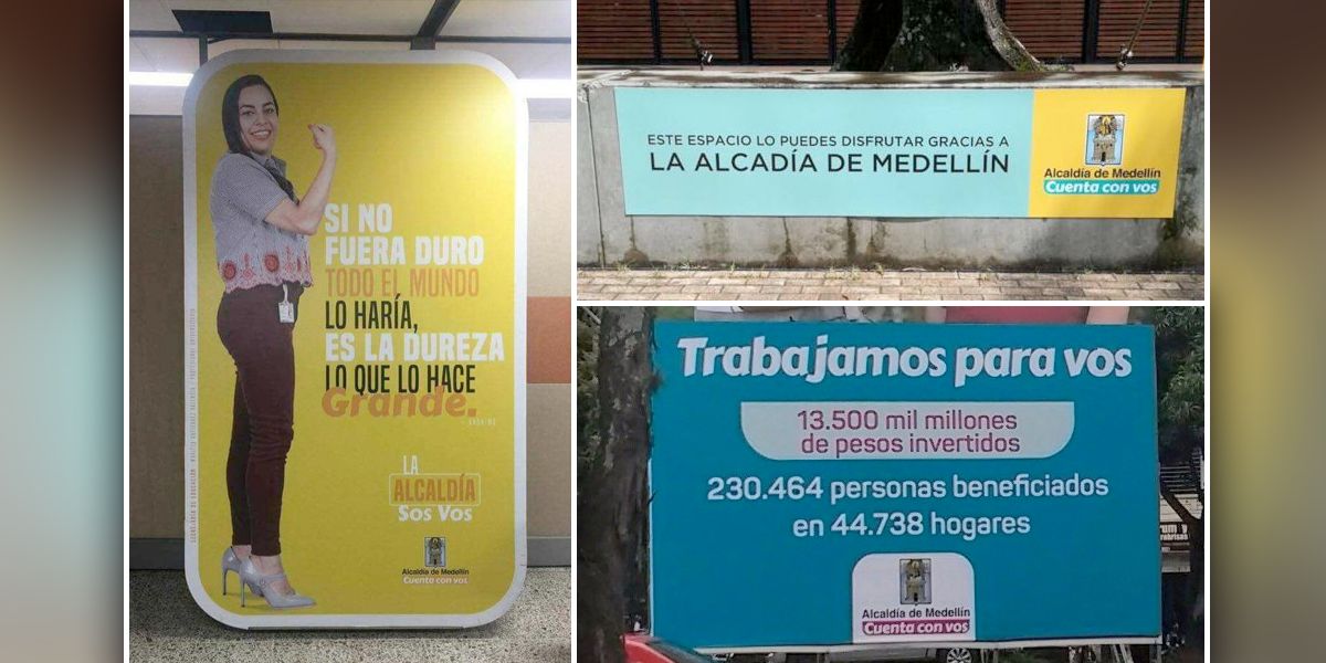Los garrafales errores de ortografía en la publicidad de la Alcaldía de Medellín
