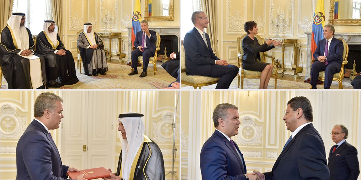 Cinco embajadores presentaron cartas credenciales al presidente Duque