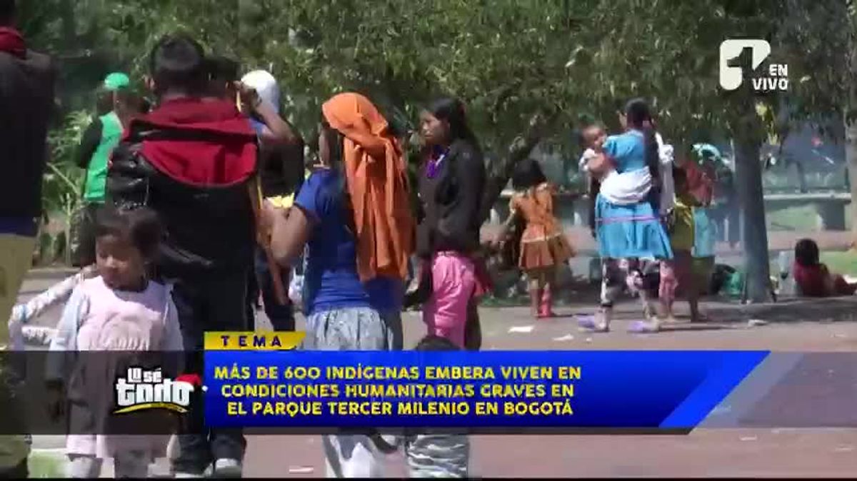 Más de 600 Emberás están en condiciones deplorables en un parque de Bogotá