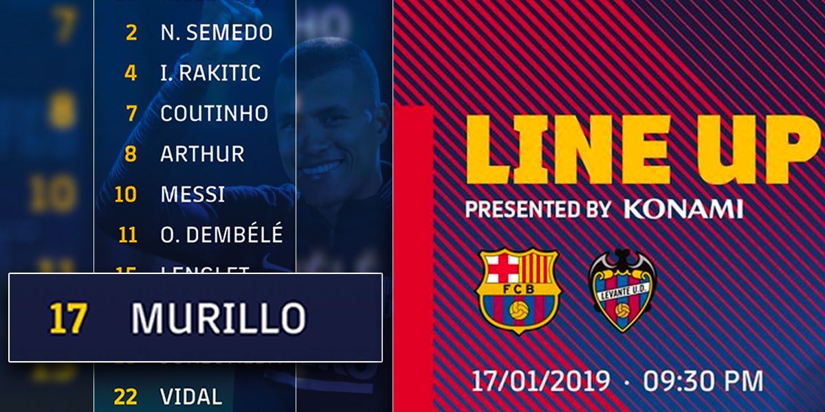 Murillo será titular con el Barcelona para el partido de vuelta de la Copa del Rey ante el Levante