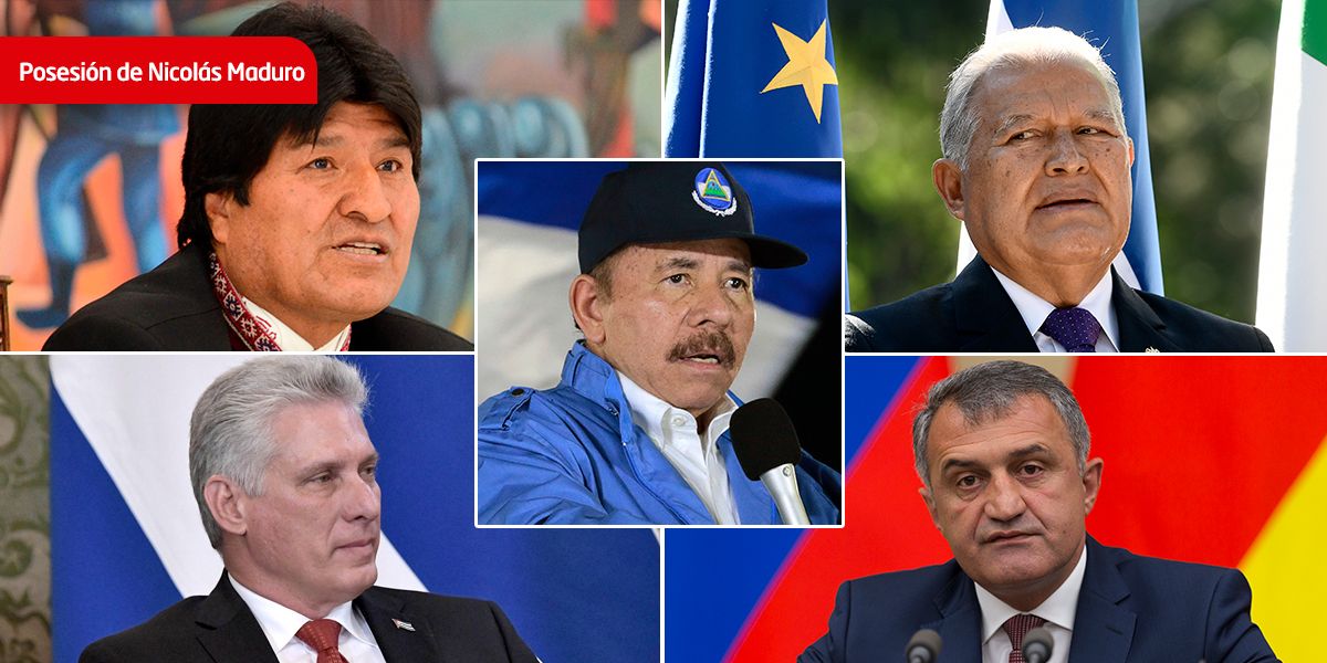 Los cinco jefes de Estado que acuden al controvertido juramento de Maduro en Venezuela
