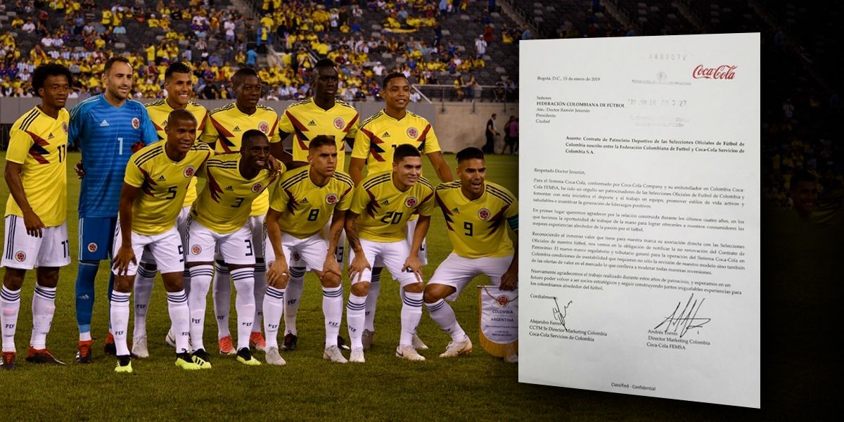 Multinacional Coca-Cola retira patrocinio a selección colombiana de fútbol
