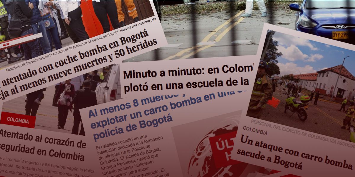 Así registró la prensa internacional el atentado con carro bomba en Bogotá