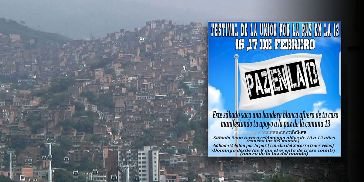 En comuna 13 de Medellín se habría llegado a un pacto entre estructuras criminales