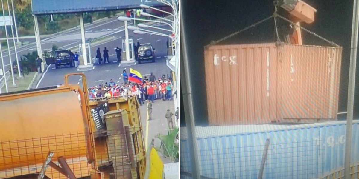 Gobierno de Nicolás Maduro habría reforzado bloqueo en puente Tienditas