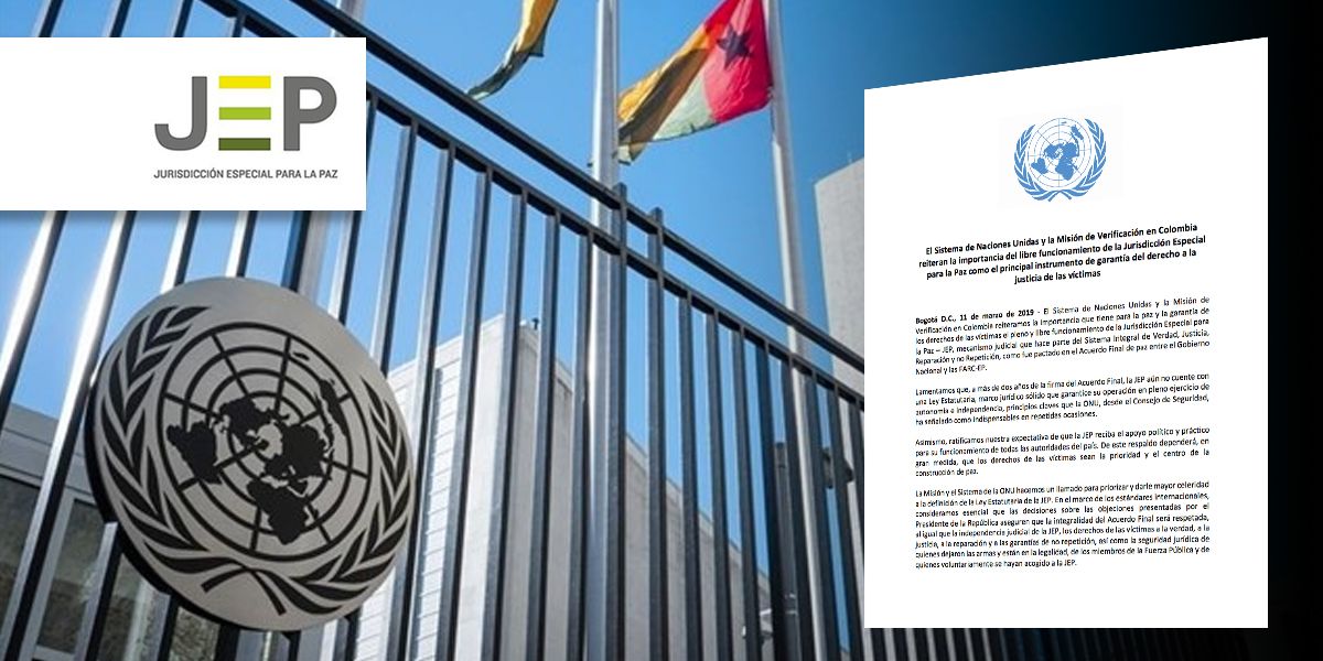 ONU respalda a la JEP y pide respeto por lo acordado en La Habana