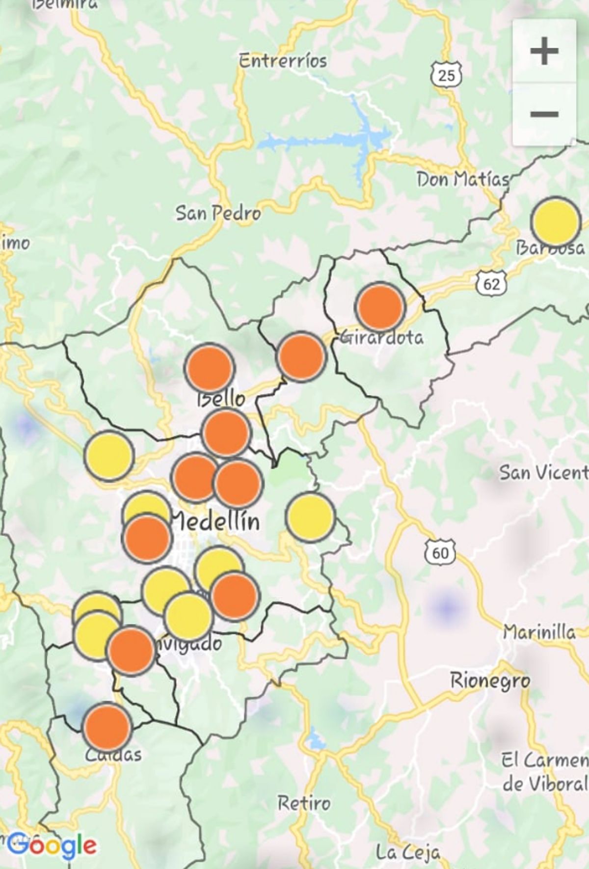 Disminución de partículas contaminantes en el aire de Medellín