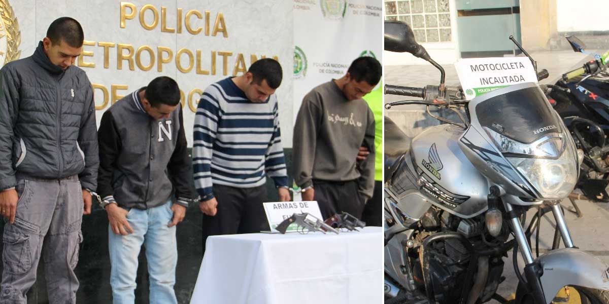 Cae banda que se dedicaba a robar empresas de giros y mensajería en Bogotá