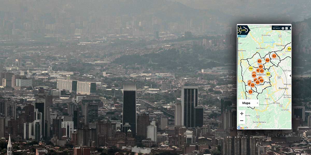 Medellín amanece de nuevo con alerta naranja por mala calidad del aire