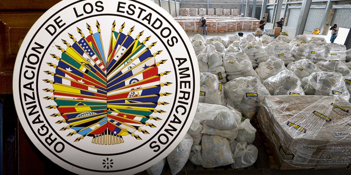 OEA aprueba resolución para pedir entrada de ayuda humanitaria en Venezuela