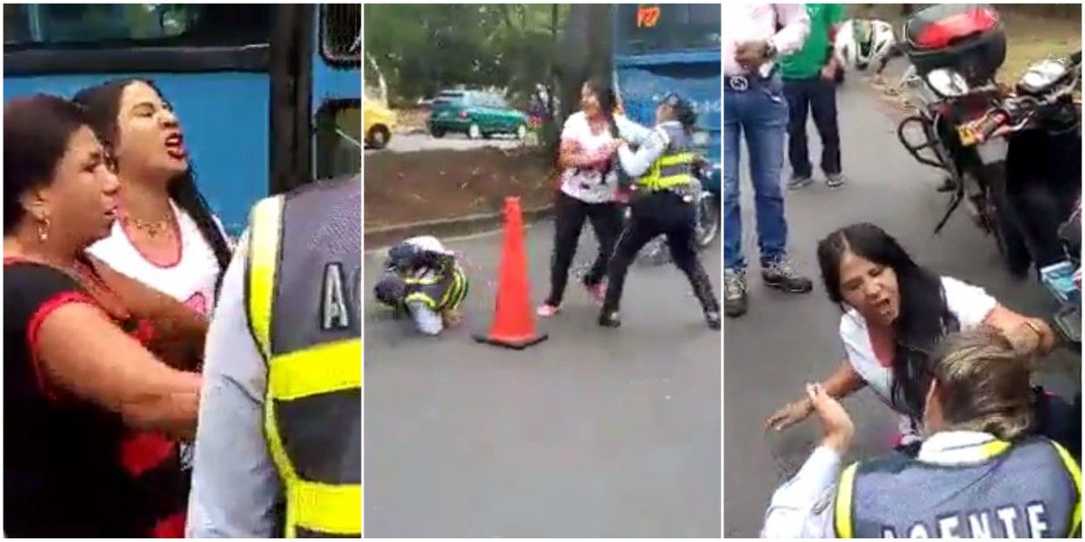 video golpiza mujeres policias cali